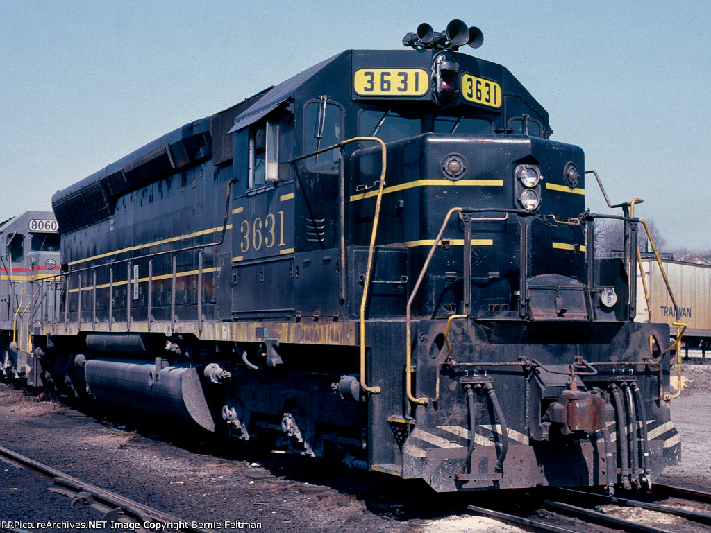 Seaboard System (Clinchfield Railroad) SD45 #3631, in the former Seaboard Air Line Howell's Yard,